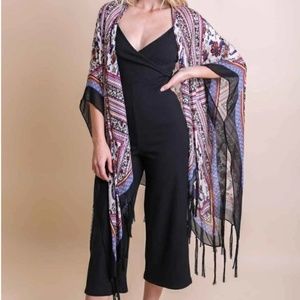 Bohemian Tassel Kimono | PURPLE
